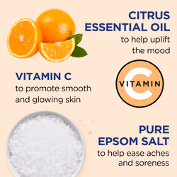 Dr Teal's Pure Epsom Salt Soak  Glow & Radiance with Vitamin C & Citrus Essential Oils  3 lbs (Pack of 4) (Packaging May Vary)