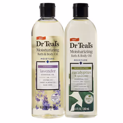 Dr. Teals Bath & Body Oil Variety Gift Set (2 Pack 8.8oz Ea.) - Soothing Lavender & Rejuvenating Eucalyptus & Spearmint - Es ...