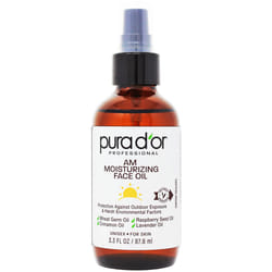 PURA D'OR 3.3 Oz ORGANIC AM Moisturizing Face Oil - Morning Glow Hydrating Skincare -Lightweight Moisturizer for Glowing Skin - All Natural  Vegan  Pa