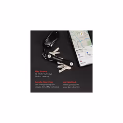 iPro Key Organizer Keychain a Compact Trackable Keyholder with LED Flashlight Works with Apple Find My App Attach Car Key Fob and Other Keychain