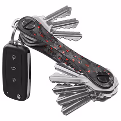 KeySmart Original Compact Key Holder Forged Fibre Carbon Red