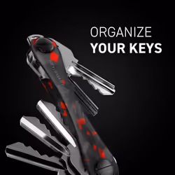 KeySmart Original Compact Key Holder Forged Fibre Carbon Red