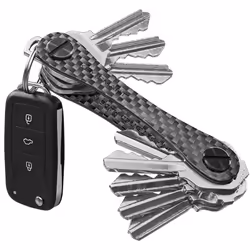 KeySmart Original Compact Key Holder Carbon Fiber 3K Weave