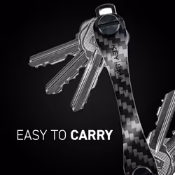 KeySmart Original Compact Key Holder Carbon Fiber 3K Weave