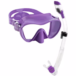 Cressi Italian Boutique Collection - Tempered Glass Lens Frameless Scuba Snorkeling Dive Mask Lilac