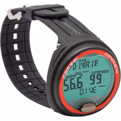 Cressi Donatello - Adult Unisex Professional Underwater Wrist Computer for Diving in Air/Nitrox and Apnea, Black/Red, One Siz ...