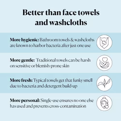 Sky Organics - Gentle Clean Face Towels (2-Pack) - 100 XL Single-Use Face Wipes - Ultra Soft & Dual Textured - Disposable Face Towel - Makeup Remover