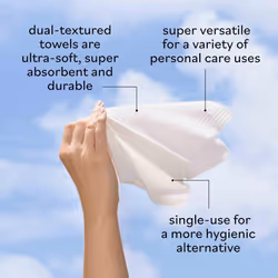 Sky Organics - Gentle Clean Face Towels (2-Pack) - 100 XL Single-Use Face Wipes - Ultra Soft & Dual Textured - Disposable Face Towel - Makeup Remover