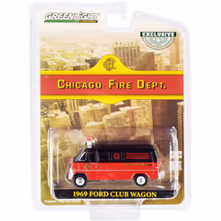 Greenlight 30242 1969 Club Wagon Ambulance - CFD Chicago Fire Department (Hobby Exclusive) 1:64 Scale