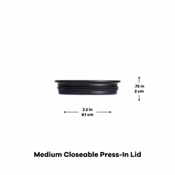 Hydro Flask Press-In Lids Various - Tumbler and Coffee Mug Accessory Black Medium