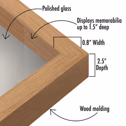 Americanflat 11x11 Shadow Box Frame in Dark Oak with Soft Linen Back - Engineered Wood with Shatter-Resistant Glass  and Hanging Hardware for Wall and