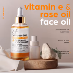Face & Body Vitamin E Bio Oil 4.0oz + Gua Sha Facial Tools Set - Organic Moisturizer Skincare for Scars, Stretch Mark, Cellulite & Nails - Great