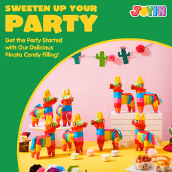 Cinco De Mayo 8 pcs Mini Donkey Pinatas 5.7x7.5 Rainbow Color for Fun Fiesta Taco Party Supplies  Luau Event Photo Props  Mexican Theme Decoration  Ca