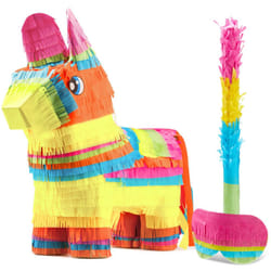 Cinco De Mayo Donkey Pinata for Kids Birthday Party  (13 x 20 x 5 in.) for Fun Fiesta Taco Party Supplies  Luau Event Photo Props  Mexican T
