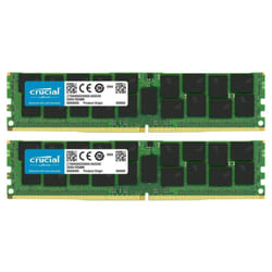 Crucial Bundle with 64GB 2 x 32GB DDR4 PC4-21300 2666MHz RDIMM 2 x CT32G4RFD4266  Dual Ranked Registered ECC Memory