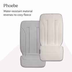 UPPAbaby Reversible Seat Liner/Water-Resistant and Comfortable/Easy Stroller Attachment/Phoebe (Breathable Light Grey/Cozy Fleece)
