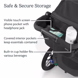 UPPAbaby Parent Console for Ridge Stroller/Secure Zippered Pocket + Be