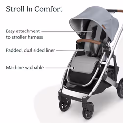 UPPAbaby Reversible Seat Liner/Water-Resistant and Comfortable/Easy Stroller Attachment/Alice (Dusty Pink/Cozy Knit)