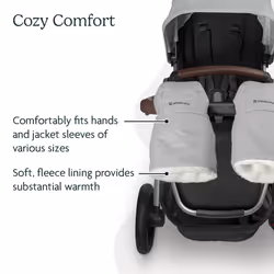 UPPAbaby CozyHandmuff/Easily Attaches to Stroller Handlebars/Ultra-Plush  Weather-Proof Hand Protection/Alice (Dusty Pink)
