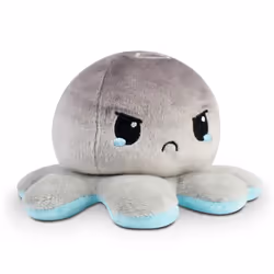TeeTurtle - The Original Reversible Octopus Plushie - Snowflake + Cloud - Cute Sensory Fidget Stuffed Animals That Show Your ...