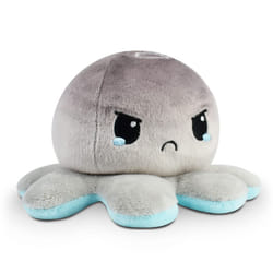 TeeTurtle - The Original Reversible Octopus Plushie - Snowflake + Cloud - Cute Sensory Fidget Stuffed Animals That Show Your Mood