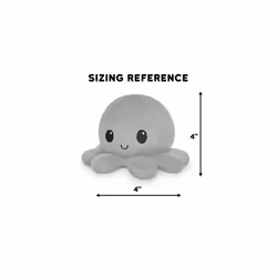 TeeTurtle - The Original Reversible Octopus Plushie - Snowflake + Cloud - Cute Sensory Fidget Stuffed Animals That Show Your Mood
