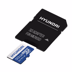 Hyundai 512GB 95MB/s (U3) MicroSD Memory Card with Adapter, 4K Video, Ultra HD (SDC512GU3)