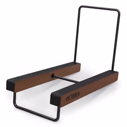Victrola 'The Stand' Table Top Vinyl Records and Album Holder & Organizer Espresso Wood Finish with Smart Black Metal Accen ...