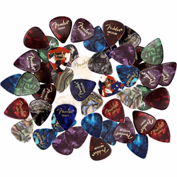 Fender Premium 48 Pack Picks Sampler - Includes Thin Medium & Heavy Gauges (Austin Bazaar Exclusive)