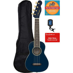 Fender Grace Vanderwaal Soprano Ukulele - Moonlight Bundle with Gig Bag  Tuner  Fender Play Online Lessons  and Austin Bazaar Instructional DVD
