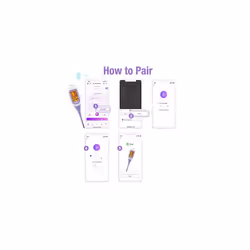 Easy@Home Smart Basal Thermometer, Large Screen and Backlit, Period Tracker with Premom (Purple)