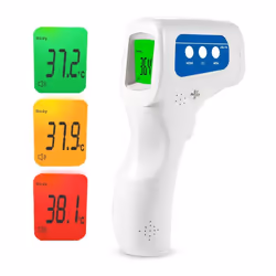 Easy@Home Infrared Thermometer Digital for Adults and Kids Forehead Non-Contact 3 in 1 Thermometer, Three Color Backlit Displ ...