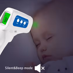 Easy@Home Infrared Thermometer Digital for Adults and Kids Forehead Non-Contact 3 in 1 Thermometer, Three Color Backlit Display Instant