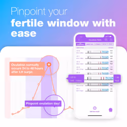 Ovulation Fertility Test Predictor Kit: Easy@Home 40 LH Strips Accurate Fertility Test(Width of 5mm) for Women Ovulation