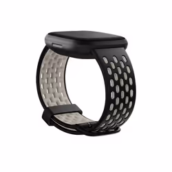 Fitbit FB174SBBKWTS, Band, Smartwatch, Black, White, Fitbit, Sense, Versa 3, Aluminium, Silicone