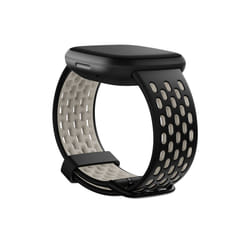 Fitbit FB174SBBKWTS Smart Wearable Accessories Band Black, White Aluminium, Silicone