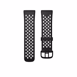 Fitbit FB174SBBKWTS Smart Wearable Accessories Band Black, White Aluminium, Silicone
