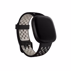 Fitbit FB174SBBKWTS Smart Wearable Accessories Band Black, White Aluminium, Silicone