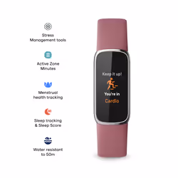 Fitbit Luxe AMOLED Wristband activity tracker Pink, Platinum
