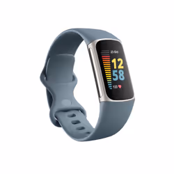 Fitbit Charge 5, Wristband activity tracker, AMOLED, GPS (satellite), Near Field Communication (NFC), Waterproof, Blue