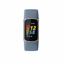 Fitbit Charge 5 AMOLED Wristband activity tracker Blue, Stainless steel