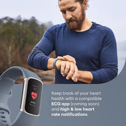 Fitbit Charge 5 Health Fitness Tracker Smartband Steel Blue