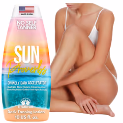 Sun Proverbs  Tanning Bed Lotion  Dark Tan Accelerator  Outdoor Indoor Tanning Lotion without Bronzer  No DHA White Tanning L ...