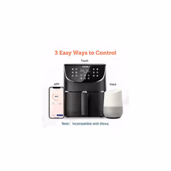 5.5L Smart Air Fryer Oven, 200 Recipes(Cookbook & Online), APP Control, Square & Removable Basket, 13 Cooking Functions, Roast, Bake, Reheat,