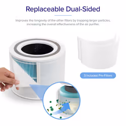 LEVOIT Core 300 Air Purifier Smoke Remover Replacement Filter  4-in-1 Filter  Efficiency Activated Carbon  Core 300-RF-SR  1 Pack  Blue