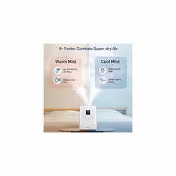 Smart Humidifiers for Bedroom Large Room Home 6 L TopFill Warm Cool Mist Humidifier for Plants Baby Intelliengent Humidity Monitor Essential Oil Timer
