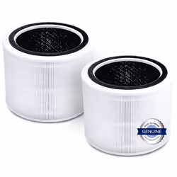 LEVOIT core 200S Air Purifier Replacement Filter, 3-in-1 True HEPA, High-Efficiency Activated carbon, core200S-RF, 2 Pack, Wh ...