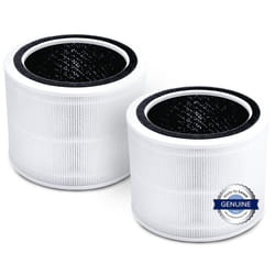 LEVOIT core 200S Air Purifier Replacement Filter, 3-in-1 True HEPA, High-Efficiency Activated carbon, core200S-RF, 2 Pack, White