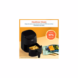 Small Air Fryer Oven 2L, 4-in-1 Mini Air Fryer, Energy-saving, Reheat, Space-saving & Low-noise, Nonstick and Dishwasher Safe Basket, 97% less oil,