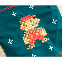 Nintendo Super Mario Bros. Retro Embroidered Holiday Stocking
